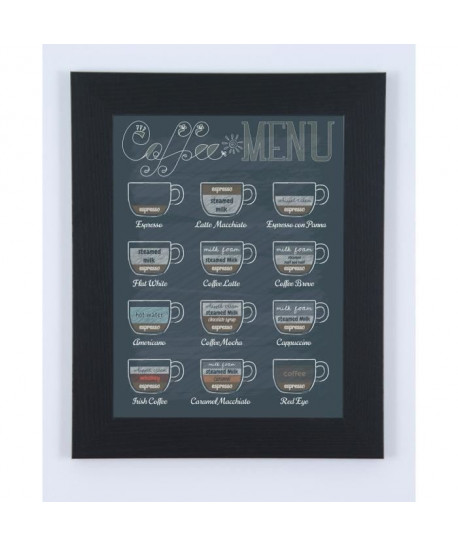 Image encadrée Coffee Menu  47 x 57 cm