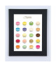 Image encadrée Macarons Menu  47 x 57 cm