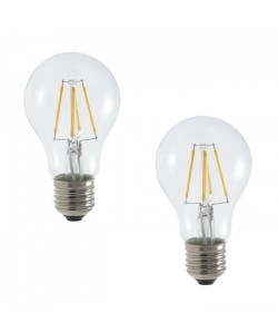 MACADAM LIGHTING Lot de 2 ampoules LED filament standard E27 7,5 W équivalent a 60 W blanc chaud