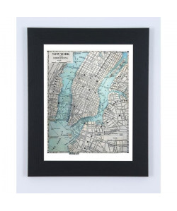 Image encadrée New York Map  57 x 77 cm