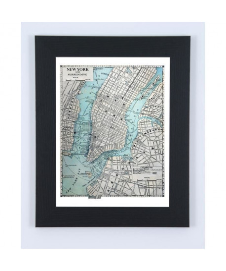 Image encadrée New York Map  57 x 77 cm