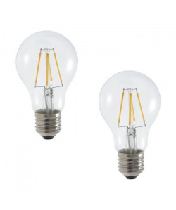 MACADAM LIGHTING Lot de 2 ampoules LED filament standard E27 6 W équivalent a 40 W blanc chaud