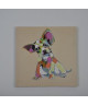 DOGGY Tableau multi panneaux 4 toiles peintes 30x30 cm multicolore