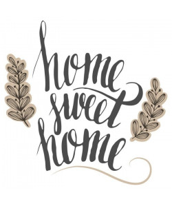 EMOTION Toile Home Sweet Home  30x30 cm  Chassis en bois