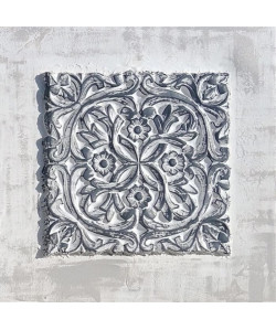 ARABESQUE Tableau en relief 60x60 cm Gris