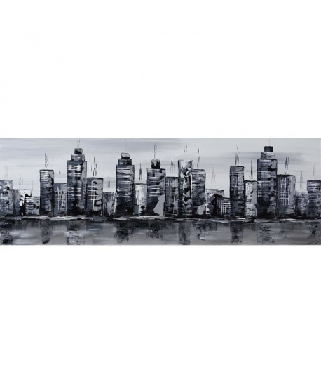 BUILDINGS Toile peinte 40x120 cm Noir