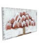 ARBRES CUIVRE Toile peinte 60x110 cm Marron et blanc