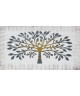 ARBRE LASER DORÉ Toile peinte 60x110 cm Gris et jaune