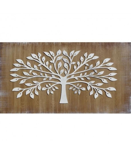 ARBRE LASER BLANC Toile peinte 60x110 cm Blanc