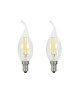 MACADAM LIGHTING Lot de 2 ampoules LED filament flamme bougie E14 3,6 W équivalent a 20 W blanc chaud