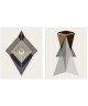 GEOMETRIC Lot de 2 tableaux déco 20x25 cm Gris, marron et beige