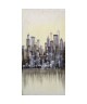 BUILDINGS Toile peinte 35x70 cm Marron et violet