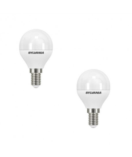 SYLVANIA Lot de 2 ampoules LED Toledo Ball Frosted E14 6 W équivalent a 40 W