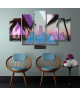 MIAMI Set de 5 toiles imprimées 100X150 cm