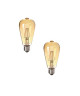 SYLVANIA Lot de 2 ampoules LED a filament Toledo Retro ST 64 Edison ambré E27 4 W équivalent a 35 W