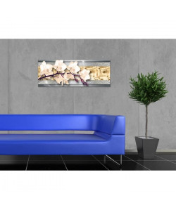 Tableau Déco Murale Orchidées Blanches  Fleurs  80x30 cm