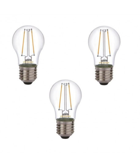 SYLVANIA Lot de 3 ampoules LED a filament Toledo Retro Ball E27 2 W équivalent a 25 W