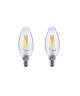 SYLVANIA Lot de 2 ampoules LED a filament Toledo Retro Candle E14 4 W équivalent a 35 W