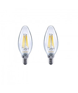 SYLVANIA Lot de 2 ampoules LED a filament Toledo Retro Candle E14 4 W équivalent a 35 W