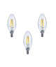 SYLVANIA Lot de 3 ampoules LED a filament Toledo Retro Candle E14 4 W équivalent a 35 W