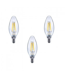 SYLVANIA Lot de 3 ampoules LED a filament Toledo Retro Candle E14 4 W équivalent a 35 W