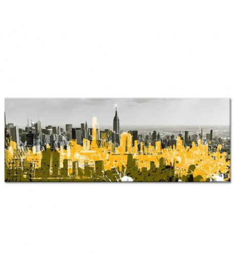 Tableau Déco New York Illustré  Urbain  80x30 cm