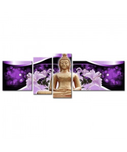 Tableau Déco Esprit Zen Déco Violet Bouddha  160x60 cm