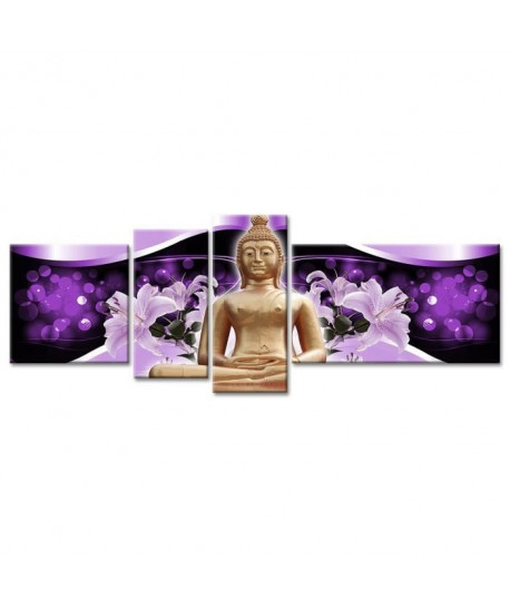 Tableau Déco Esprit Zen Déco Violet Bouddha  160x60 cm