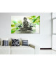 Tableau Déco Ambiance Zen Déco Fleurs et Bouddha  Zen  80x50 cm