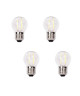 XQLITE Lot de 4 ampoules LED filament LED globe E27 2 W équivalent a 20 W