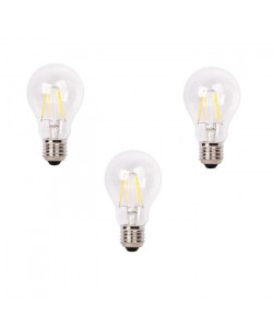 XQLITE Lot de 3 ampoules LED filament LED globe E27 4 W équivalent a 37 W