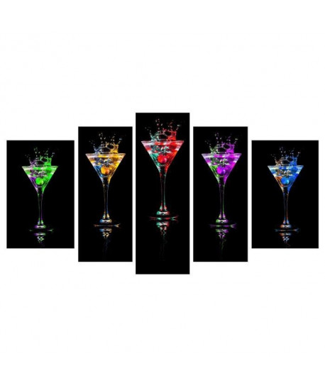 COCKTAIL Tableau Multi Panneaux  110x60 cm