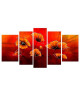 COQUELICOTS Tableau Multi Panneaux  110x60 cm