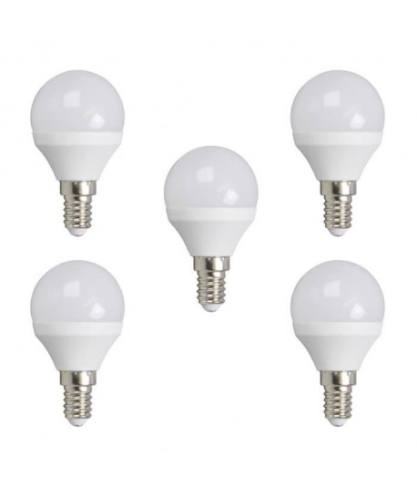 XQLITE Lot de 5 ampoules LED E14 globe 3 W équivalent a 25 W