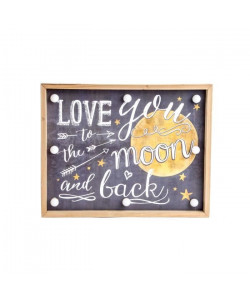 LOVE Tableau déco led en bois  30 x 24 x 4 cm