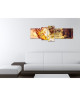 BOUDDHA Tableau multi panneaux 160x60 cm jaune zen