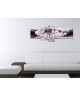 FLOWER Tableau multi panneaux 160x60 cm violet fleur