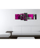 VOLUTE Tableau multi panneaux 160x60 cm violet abstrait