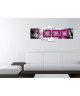 WAX Tableau multi panneaux 160x60 cm violet abstrait