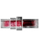 LIGHT Tableau multi panneaux 160x60 cm rouge abstrait