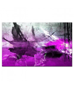 HEXOA Tableau déco abstrait Estampe 80x50 cm violet