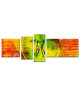 AFRIKA Tableau multi panneaux 160x60 cm jaune