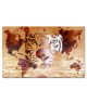 TIGER Tableau multi panneaux 80x50 cm beige animaux