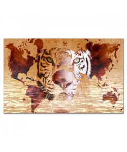 TIGER Tableau multi panneaux 80x50 cm beige animaux