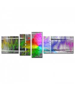 GRAFFITI Tableau multi panneaux 160x60 cm multicolore abstrait