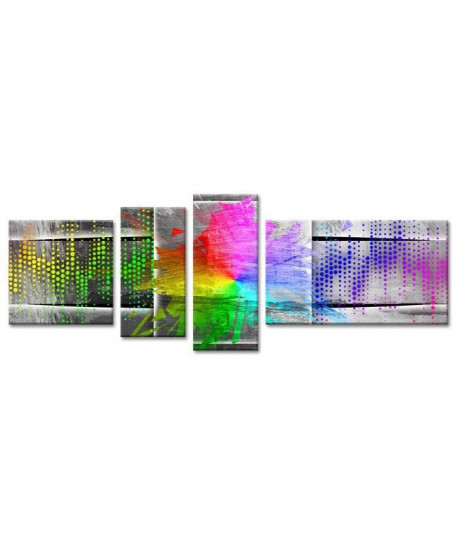 GRAFFITI Tableau multi panneaux 160x60 cm multicolore abstrait