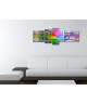 GRAFFITI Tableau multi panneaux 160x60 cm multicolore abstrait