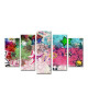 GRAFFITI Tableau multi panneaux 150x80 cm multicolore abstrait