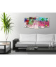 GRAFFITI Tableau multi panneaux 150x80 cm multicolore abstrait