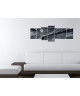 MOON Tableau multi panneaux 160x60 cm noir ville